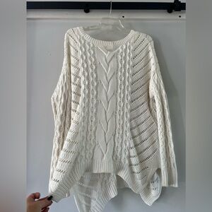 Express white knit sweater